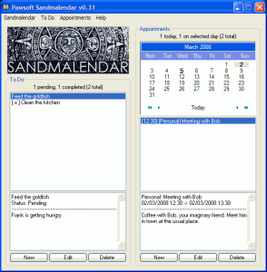 Sandmalendar 0.31 - náhled