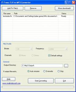 Freez Flv to Mp3 Converter 1.5 - náhled