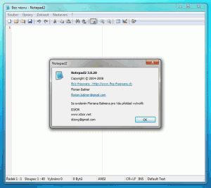 Notepad2 - čeština 3.0.20 - náhled