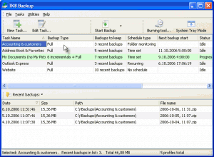 TK8 Backup 4.5 - náhled