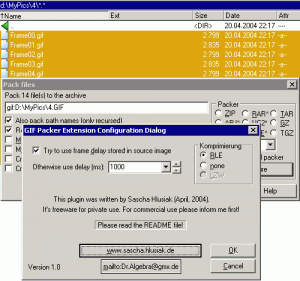 GIFWCX - GIF Extension plugin 1.1 - náhled