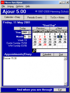 Ajour Calendar 5.63 - náhled