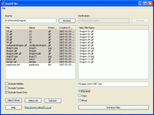 MultiFiler 1.0.1 - náhled