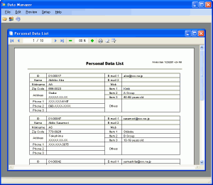 Data Manager 3.51 - náhled