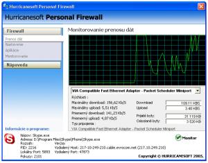 Hurricanesoft Personal Firewall - náhled