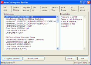 Computer Profiler 2.5.3 - náhled