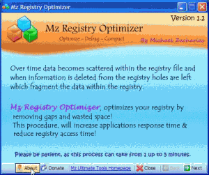 Mz Registry Optimizer 3.1.0 - náhled