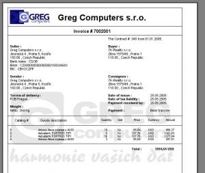 Invoice - náhled