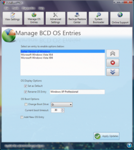 VistaBootPRO 3.3 - náhled