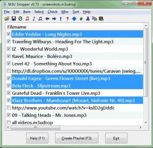 M3U Dropper 0.73 - náhled