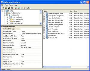 ZipBackup 4.1 - náhled