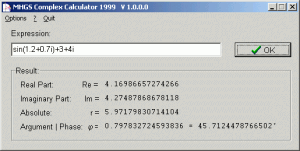 MHGS Complex Calculator 1999 1.0.0.0 - náhled