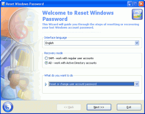 Reset Windows Password 13.1.0 - náhled