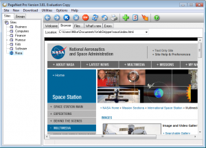 PageNest Free Offline Browser Trial - náhled
