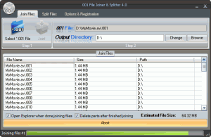 001 File Joiner & Splitter 4.0 - náhled