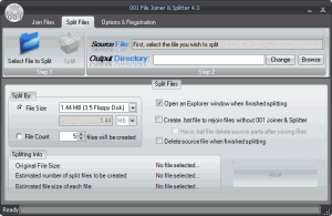 001 File Joiner & Splitter 4.0 - náhled