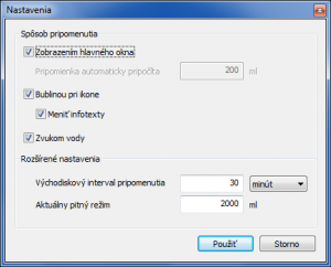 Pitný režim POHODA 1.1 - náhled