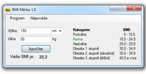 BMI Měrka 1.0 - náhled