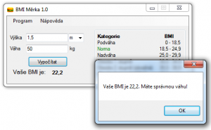 BMI Měrka 1.0 - náhled