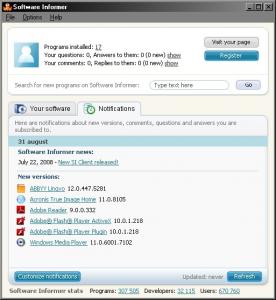 Software Informer 1.0 - náhled