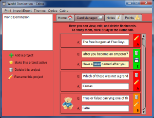 Cabra 0.6.3 - náhled