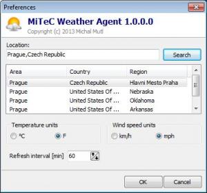MiTeC Weather Agent 3.6.0 - náhled