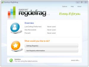 Quicksys RegDefrag Portable 2.7 - náhled