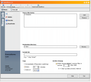 DataMirror 2.5 - náhled