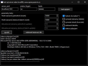 testsqlsrv - náhled