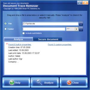 Document Trace Remover 3.6 - náhled