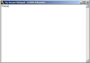My Secure Notepad 1.0 - náhled