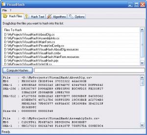 VisualHash 1.2 - náhled