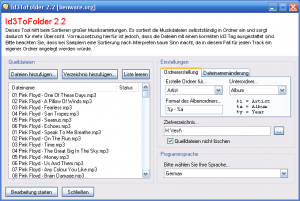 Id3ToFolder 3.0 - náhled