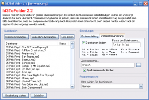 Id3ToFolder 3.0 - náhled