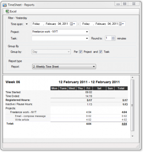 TimeSheet 1.4.9 - náhled