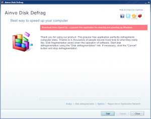 Ainvo Disk Defrag 2.4.1.470 - náhled