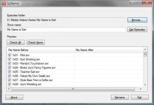EpNamer 1.3.0 - náhled
