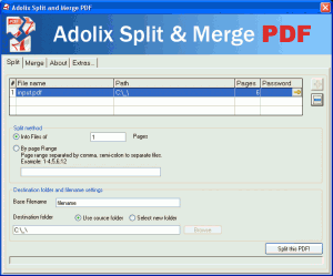 Adolix Split & Merge PDF 2.1 - náhled