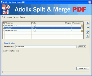Adolix Split & Merge PDF 2.1 - náhled