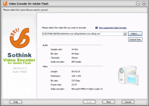 Sothink Video Encoder 2.3 - náhled