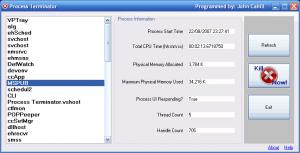 Process Terminator 1.0 - náhled