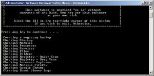 Junkware Removal Tool 8.1.4 - náhled