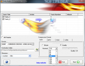 3nity Audio CD Extractor 1.0 - náhled