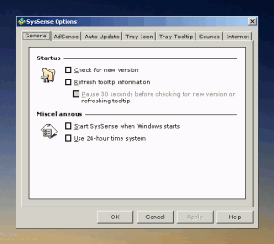 SysSense 1.3.3 - náhled