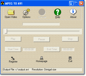 MPEG TO AVI 3.1.1 - náhled
