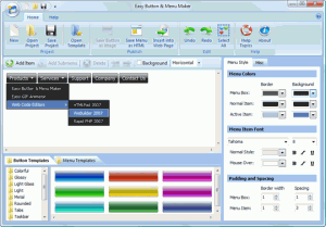 Easy Button & Menu Maker 3.3 - náhled