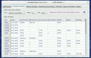 Docházka Start - náhled