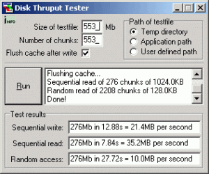 Disk Throughput Tester 1.2.10 #200 - náhled