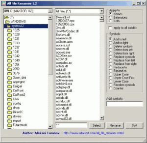 All File Renamer 1.2 - náhled
