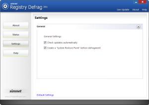 Simnet Registry Defrag 2011 3.1.3. - náhled